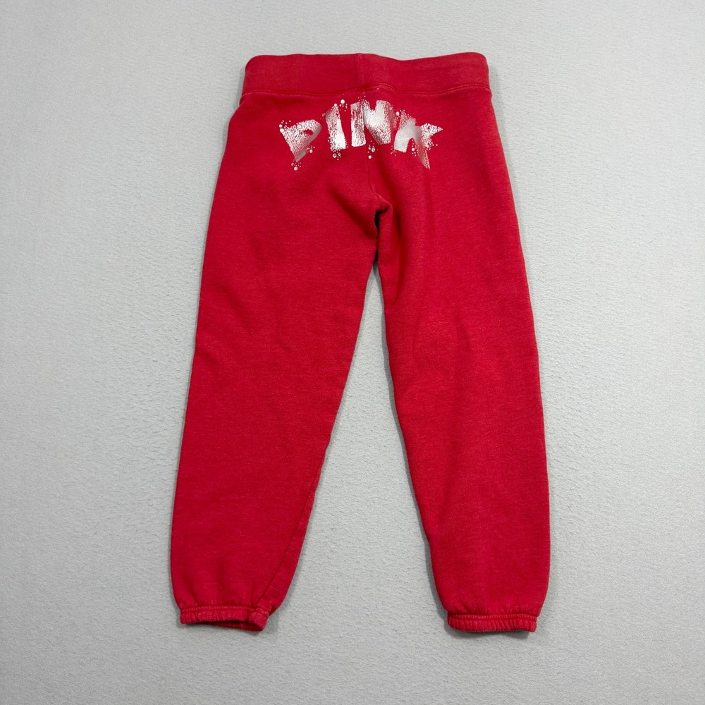 Pink Victoria's Secret Sweatpants Women Small Red True Pink Love Graphic Jogger